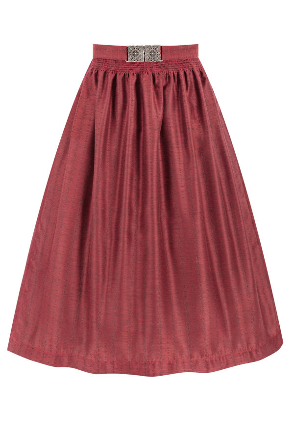 Dirndlschürze mit Schmuck-Schließe (70 cm) ~ L ~ rot