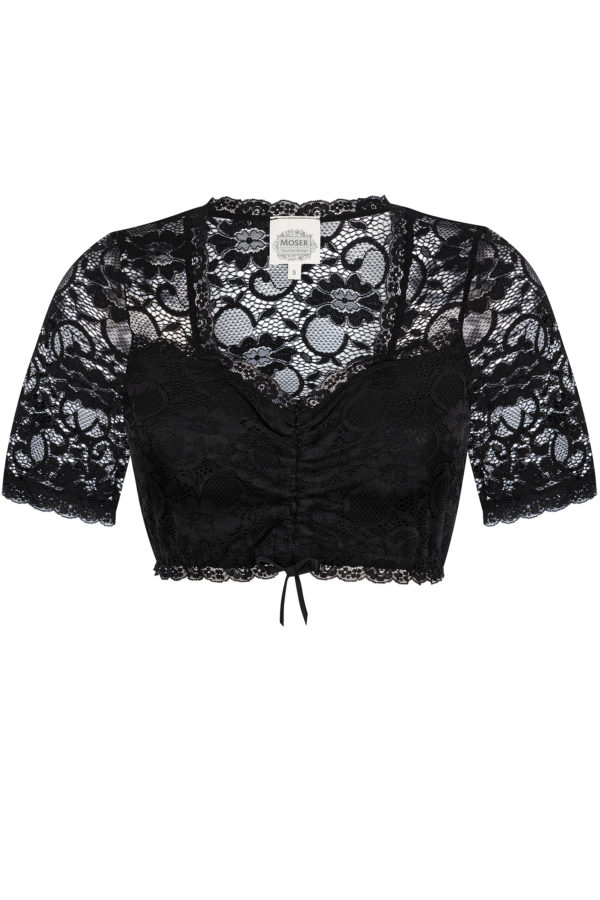 Dirndlbluse LINA ~ schwarz ~ 3XL