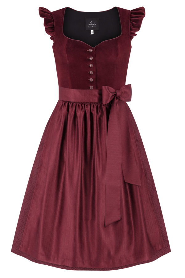 Dirndl LEONORA (70 cm) ~ 30 ~ dunkelrot