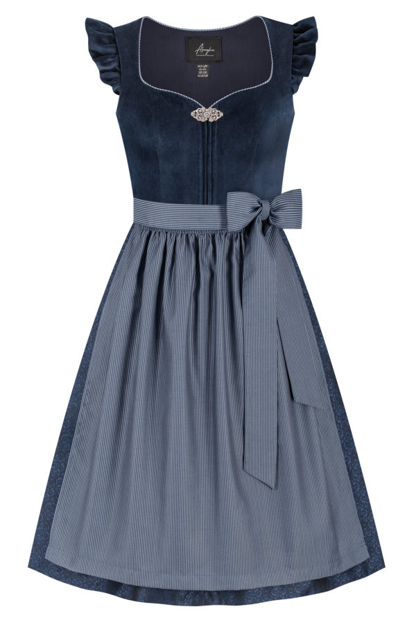 Dirndl LOUISA (70 cm) ~ 36 ~ blau - dunkelblau