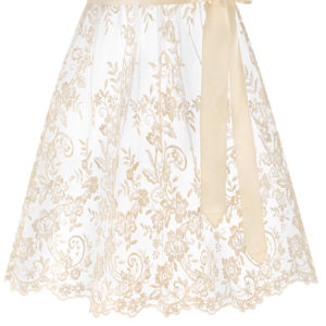 Dirndlschürze aus Blumenspitze (50 cm) ~ L ~ creme