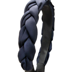 Satin Haarreif in Flechtoptik ~ blau