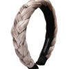 Samt Haarreif mit Strass-Edelweiß ~ taupe