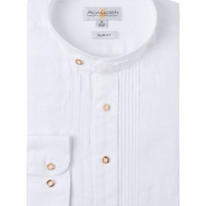 Trachtenhemd langarm weiß slimfit 002509 ~ 38