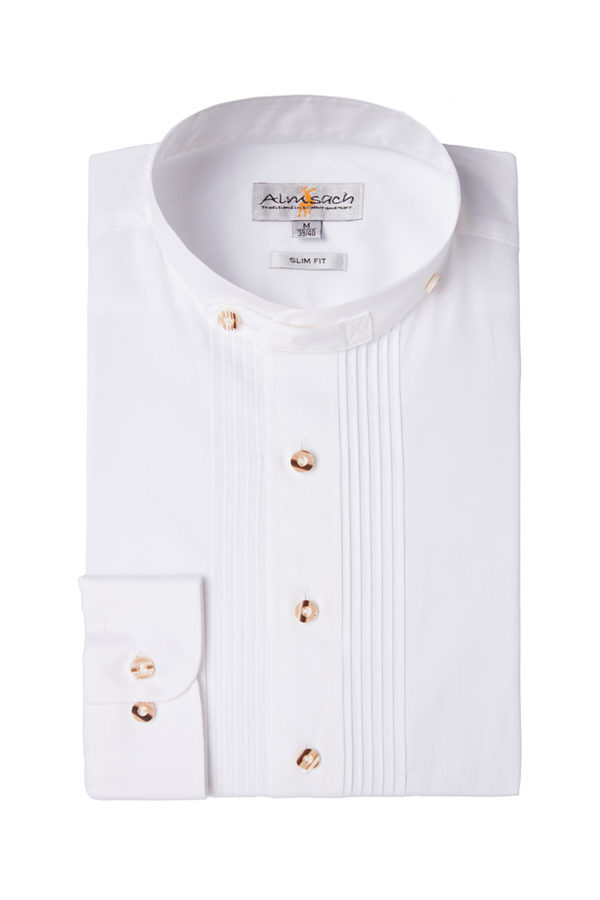 Trachtenhemd langarm weiß Leopold slimfit 111914 ~ 44