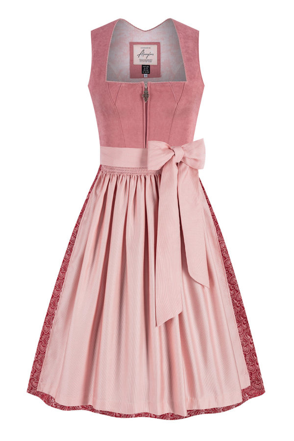 Midi Dirndl 70 cm rosenholz altrosa Wiessee 016440 ~ 38