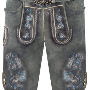 Lederhose HEINZ ~ 48 ~ blau
