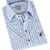 Trachtenhemd hellblau kariert (slim fit) ~ 36