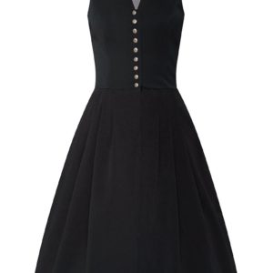 Midi Dirndl 65 cm Gastro schwarz Viona 006944 ~ 36