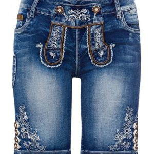 Damen Trachtenjeans kurz blau Stretch Franziska 005131 ~ 32