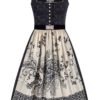 Midi Dirndl 70 cm schwarz creme Gloria 015481 ~ 32