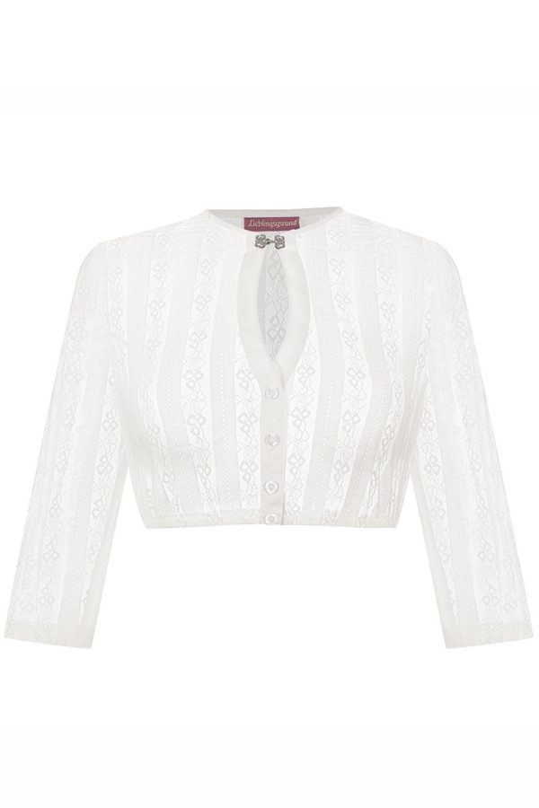 Dirndlbluse Spitze creme Nadine 013999 ~ 30