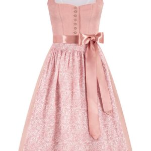 Midi Dirndl 70 cm altrosa Samtcord Rosalie 017125 ~ 34