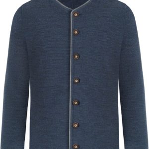 Trachten Strickjacke blau grau Aloisius 015291 ~ 46