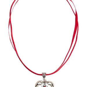 Collier in 11 Farben mit Herzgeweih und Svarowskisteinen 103573 ~ dunkelrot