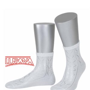 Spitzensocken mit Ajourmuster ~ weiß ~ 38-40