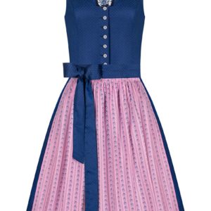 Mini Dirndl 60 cm dunkelblau rosa Emilia 007361 ~ 30