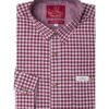 Trachtenhemd langarm dunkelrot kariert Robby 005114 ~ 3XL