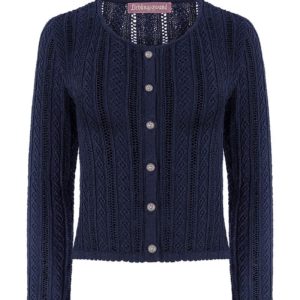 Trachten Strickjacke dunkelblau Lisa 015297 ~ 32