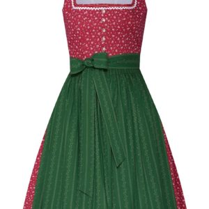 Mini Dirndl 60 cm rot grün Laureen 009197 ~ 34