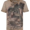 Trachtenshirt kurzarm hellbraun 'Urban Tracht' Bryce 003792 ~ S