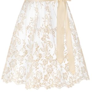 Dirndlschürze aus Blumenspitze (50 cm) ~ L ~ creme