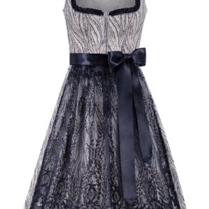 Midi Dirndl 70 cm grau metallic blau Joline 015942 ~ 34