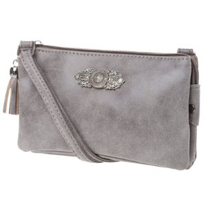 Dirndltasche Sophie mit Ornament 008413 ~ hellgrau