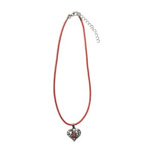 Collier mit Herzanhänger 000156 ~ rot