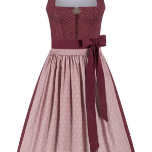 Midi Dirndl 65 cm dunkelrot altrosa Magdalena 014820 ~ 38