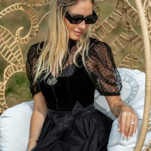Dirndl MÖNCHSROTH (65 cm) schwarz ~ 44 ~ schwarz
