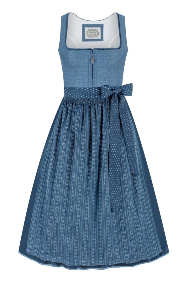 Dirndl DANIELA (80 cm) ~ 40 ~ blaugrau