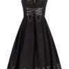 Midi Dirndl 65 cm Gastro schwarz Britta 010942 ~ 36