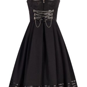 Midi Dirndl 65 cm Gastro schwarz Britta 010942 ~ 36
