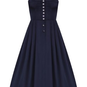 Dirndl lang 80 cm Gastro dunkelblau Britta 010944 ~ 34
