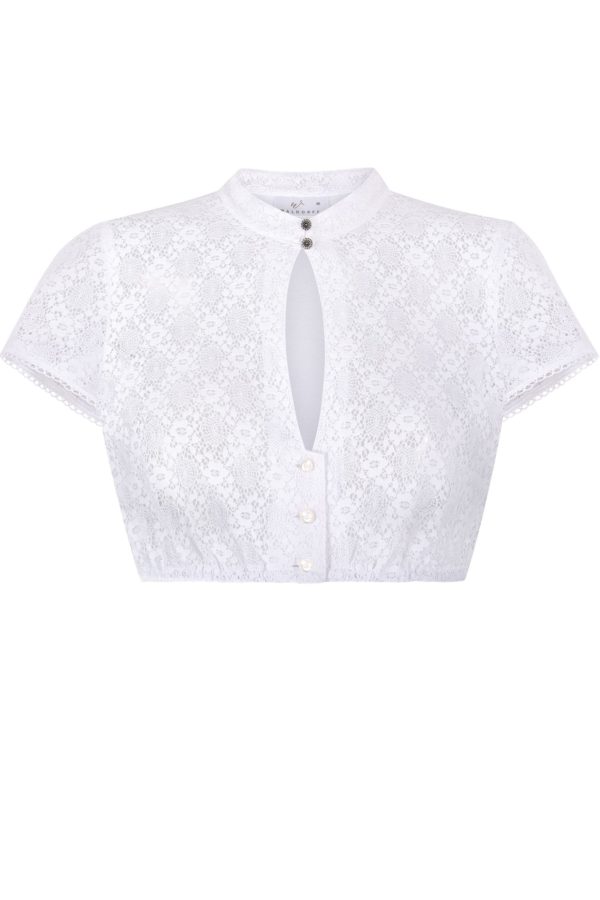 Dirndlbluse AUGENSTERN ~ weiß ~ 52