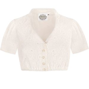 Dirndlbluse Spitze creme Stretch 011709 ~ 30