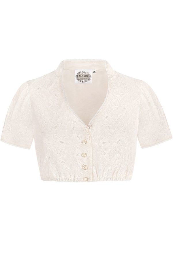 Dirndlbluse Spitze creme Stretch 011709 ~ 30