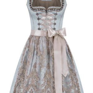 Mini Dirndl 60 cm hellblau taupe Tiara 012085 ~ 36