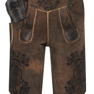 Lederhose kurz mit Gürtel braun-antik Boandlkramer 002789 ~ 46
