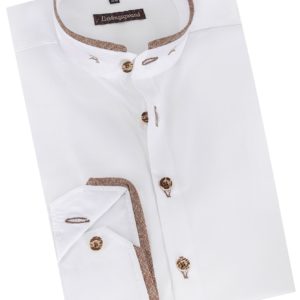 Trachtenhemd VINZENT (slim fit) ~ 44 ~ weiß