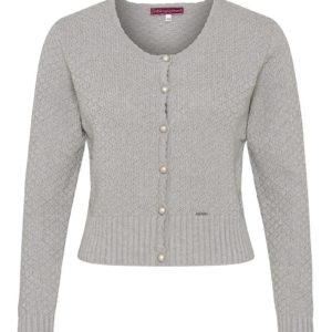 Trachten Strickjacke hellgrau Marlene 010951 ~ 32