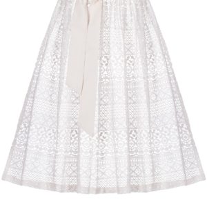 Dirndlschürze aus Häkelspitze (60 cm) weiß ~ L