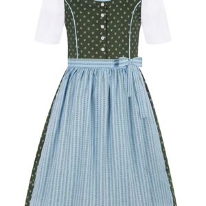 Kinder Dirndl dunkelgrün hellblau 016318 ~ 116