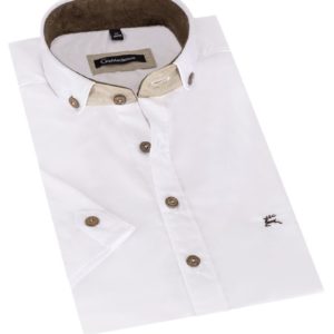 Trachtenhemd mit Hirsch-Stickerei - slimfit ~ 36