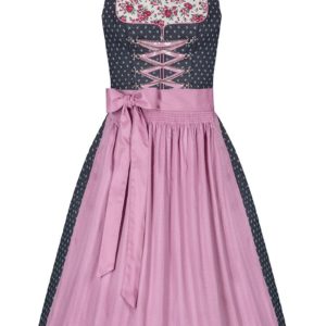 Mini Dirndl 60cm anthrazit altrosa Nicol 004679 ~ 32