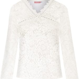 Trachtenshirt langarm Spitze creme Stretch Sophia 013971 ~ 32