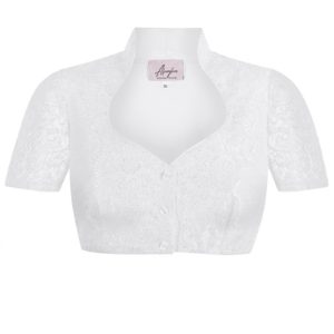 Dirndlbluse Spitze weiß Stretch Chiara 009172 ~ 32