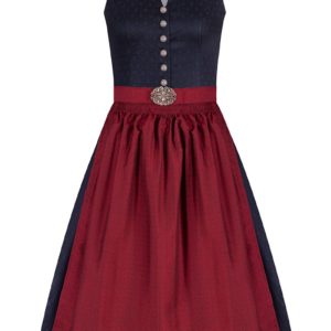 Midi Dirndl 65 cm dunkelblau rot Viktoria 010934 ~ 38