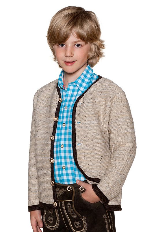 Kinder Trachten Strickjacke natur 140090 ~ 176